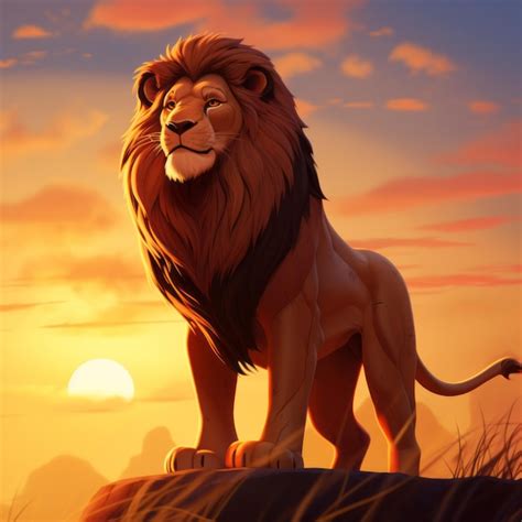 Premium Photo | Roaring Majesty The Proud and Epic Legacy of Mufasa in ...