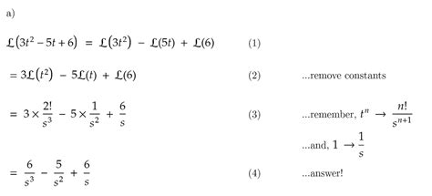 Laplace Transforms: Example 1 - 4