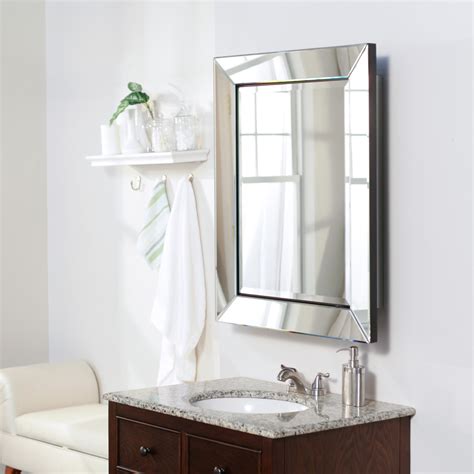 Beveled Mirror Medicine Cabinet - Foter