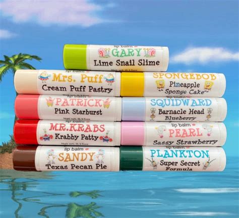 FULL Spongebob Themed Lipsessed Lip Balm Collection RARE 9 | Etsy