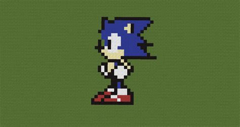 Sonic Pixel Art Minecraft Project