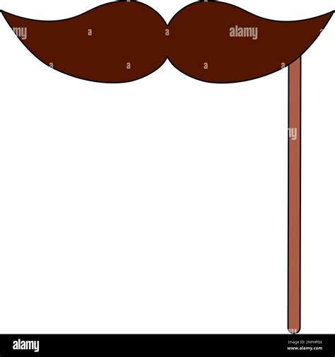 Vintage carnival mask moustache on stick Stock Vector Image & Art - Alamy