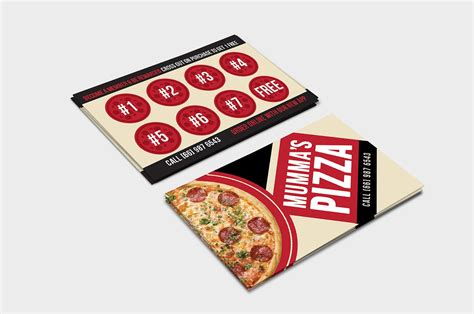 Pizza Restaurant Loyalty Card Template in PSD, Ai & Vector - BrandPacks