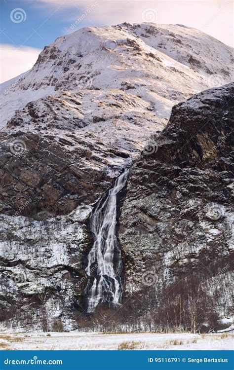 An Steall Waterfall at Glen Nevis in Scottish Highlands Stock Image - Image of rocky, cascade ...