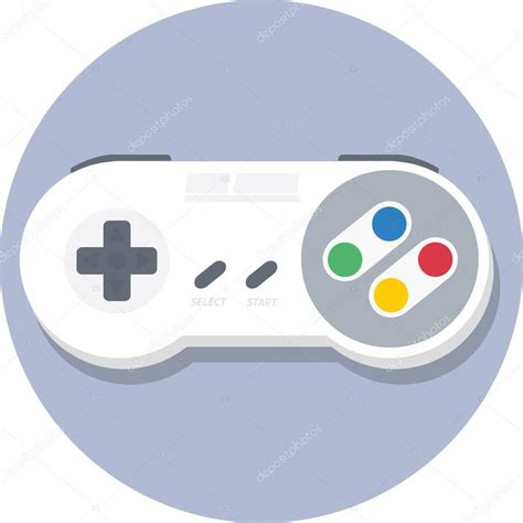 Super nintendo (SNES) gamepad (controller) vector flat icon ⬇ Vector ...