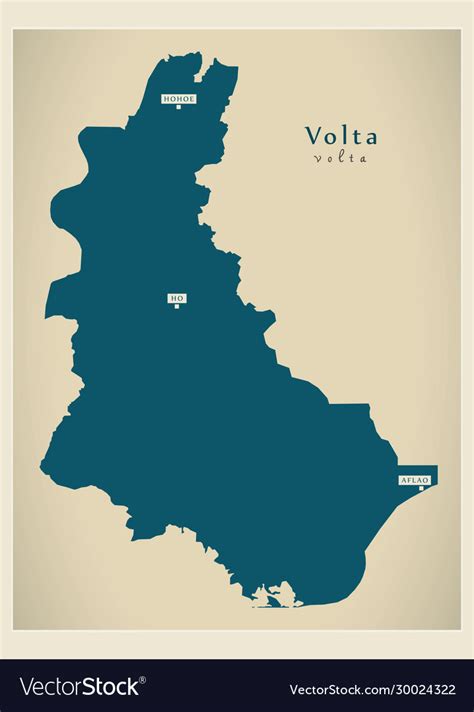 Modern map - volta region ghana gh Royalty Free Vector Image