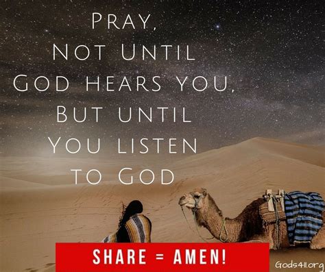 Pray, not until God hears you. But until you listen to God | Prayer (With images) | Sermon ...