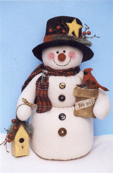 Primitive PATTERN for the Birds Snowman - Etsy | Snowman christmas ...