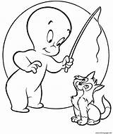 Casper Ghost S For Kids With Cat42d9 Coloring Page Printable sketch template