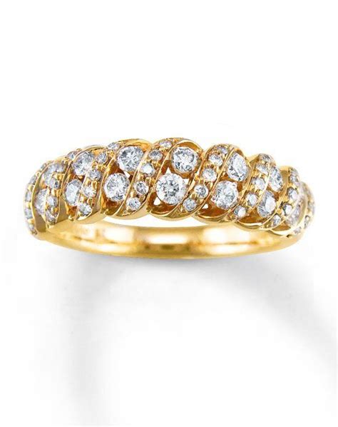 Kay Jewelers Diamond Anniversary Band 14K Yellow Gold Round 3/4ct tw -531918201 Wedding Ring ...