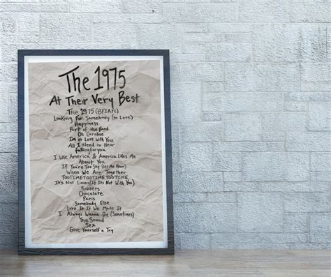 The 1975 Setlist Poster, Digital Download, Printable, Wall Art ...