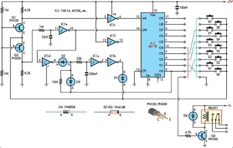 Simple Combination Lock Circuit Diagram