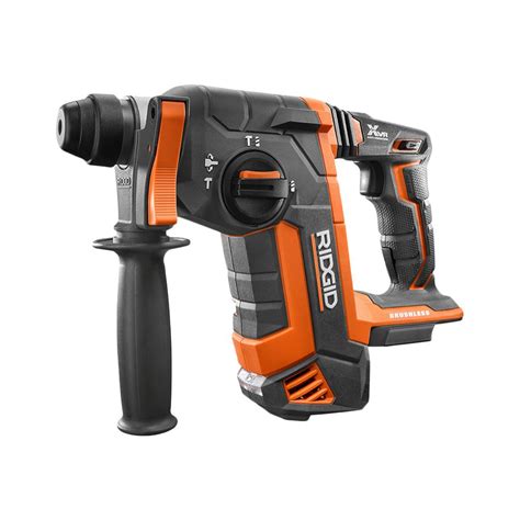 RIDGID 18-Volt OCTANE Cordless Brushless 1 in. SDS-Plus Rotary Hammer ...