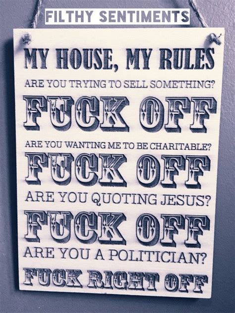 Funny House Rules Signs