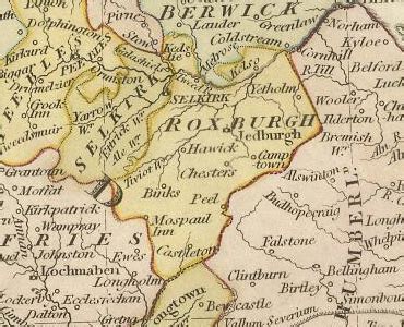 History of Roxburghshire | Map and description for the county