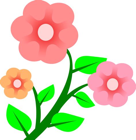 Clipart - 3 flowers