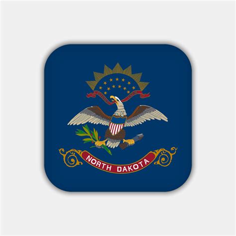 North Dakota state flag. Vector illustration. 12252598 Vector Art at ...