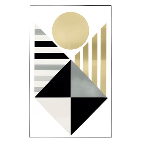 Black and Gold Geometric Vibrant Nursery Art · Creative Fabrica