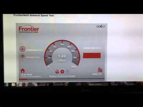 Frontier Internet Speed Test May 2, 2016 - YouTube