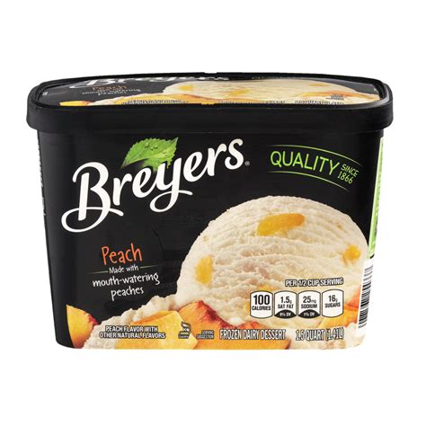 Breyers All Natural Ice Cream Peach 1.5QT | Garden Grocer