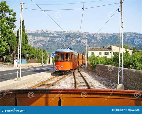 Tram of Soller - Port De Soller, Majorca Editorial Photography - Image of bench, classic: 74680807