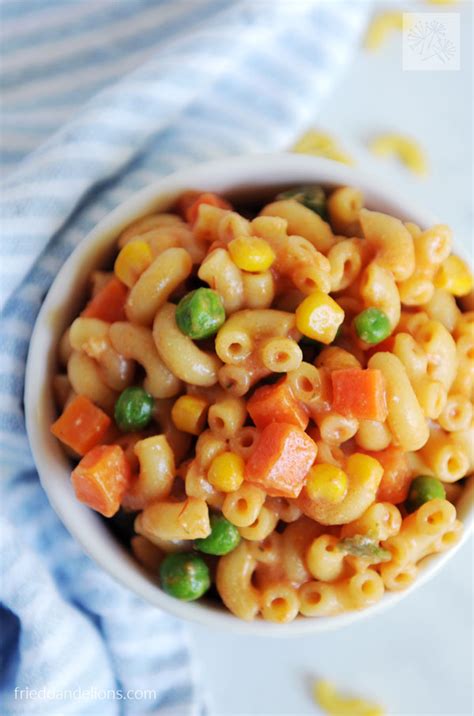 Veggie Mac Pasta for School Lunches — Fried Dandelions — Plant Based ...