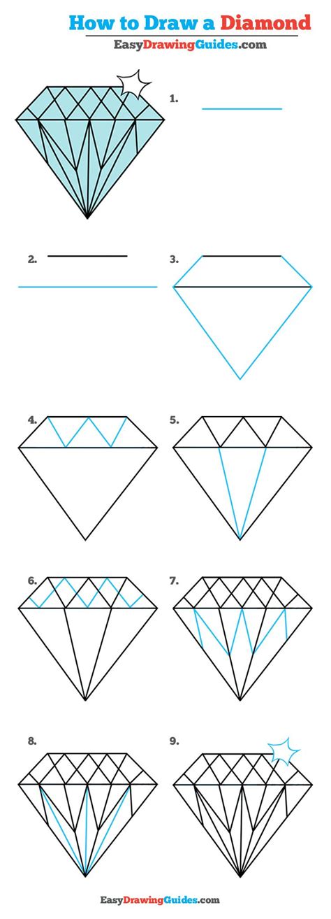 How to Draw a Diamond - Really Easy Drawing Tutorial