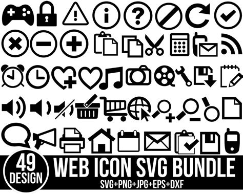 Black Web Icon Svg, Web Icon Set, Icon Svg, Blog Icons, Mail Icon Svg, Essential Icons in Line ...