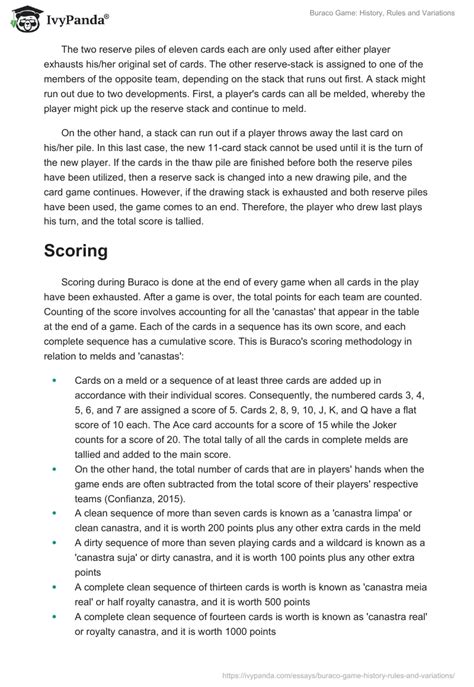 Buraco Game: History, Rules and Variations - 2812 Words | Essay Example