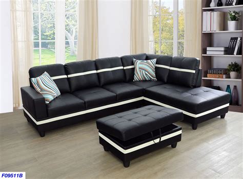 Black And White Modern Sectional Sofa Set - Latest Sofa Pictures