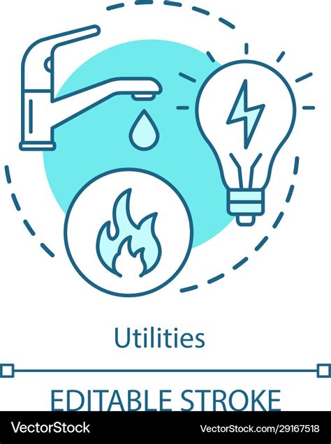 Household services concept icon public utilities Vector Image