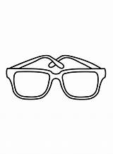 Sunglasses Coloring Page Template Sketch sketch template