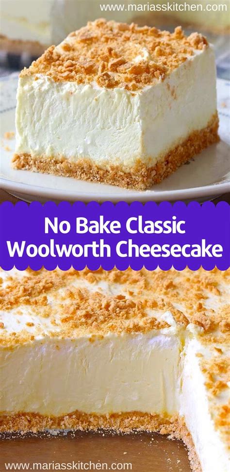 Easy No Bake Classic Woolworth Cheesecake Recipe | Woolworth cheesecake recipe, Easy cheesecake ...