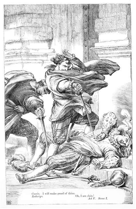 Death of Roderigo | Victorian Illustrated Shakespeare Archive