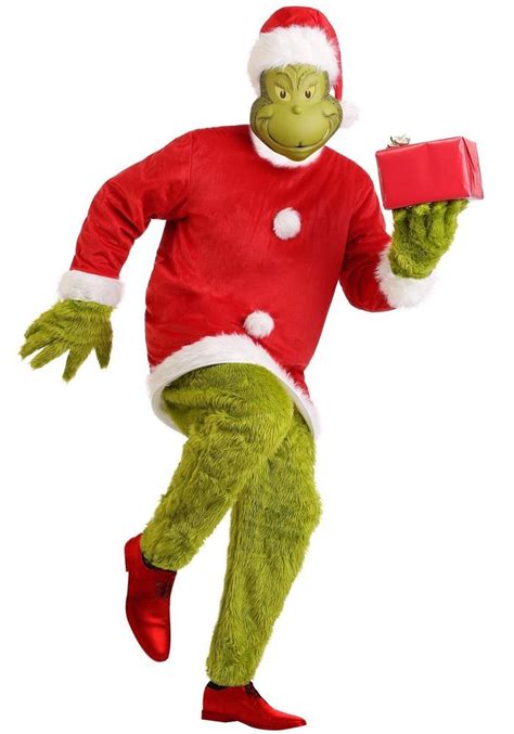 Costumes Kids Boys The Grinch Cosplay Jumpsuit Mask Costume Green Suit Christmas Party roegh.nl