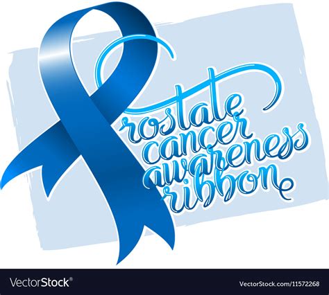 Prostate cancer awareness ribbon Royalty Free Vector Image