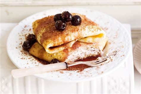 Crespelle (crepes) with sweet ricotta and amarena cherries | Recipe | Cherry recipes, Fast ...