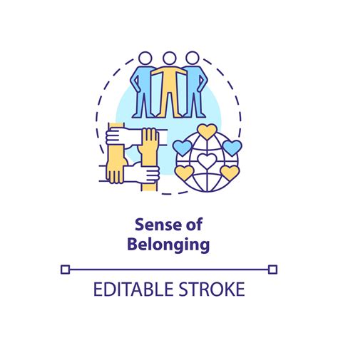 Sense of belonging concept icon. Micro community. Common goal ...