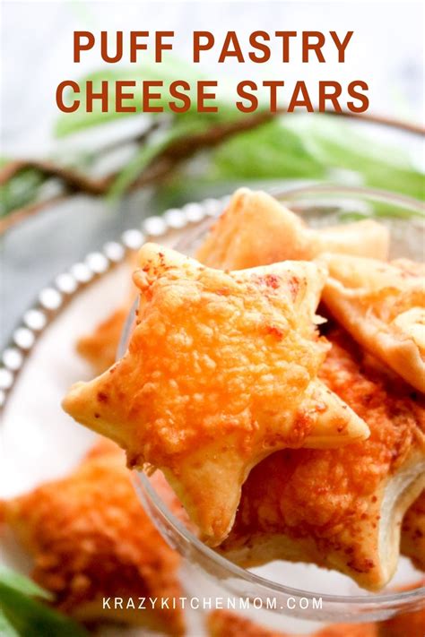 Puff Pastry Cheese Stars - Krazy Kitchen Mom