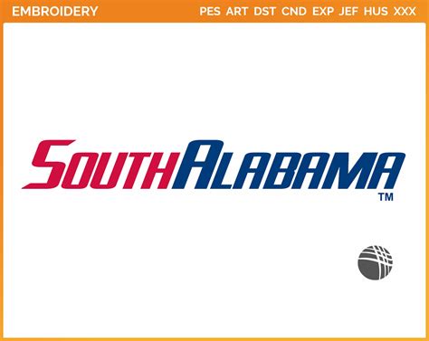 South Alabama Jaguars - College Sports Embroidery Logo in 4 sizes ...