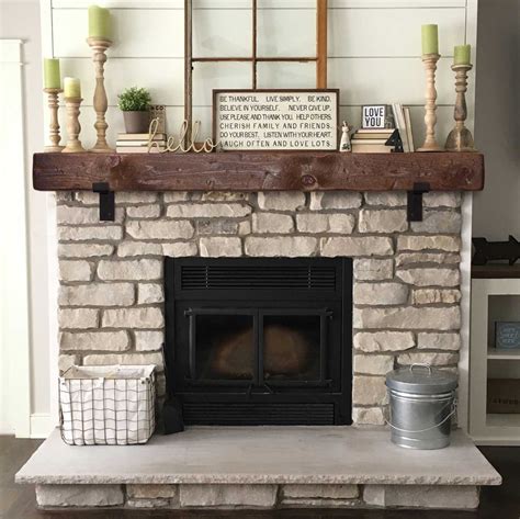 Mantel With Metal Brackets Fireplace Mantel 5x6 6x6 or 6x8 | Etsy Wooden Mantle, Rustic ...