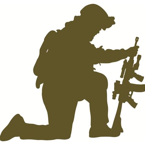 Fallen Soldier Memorial Silhouette at GetDrawings | Free download