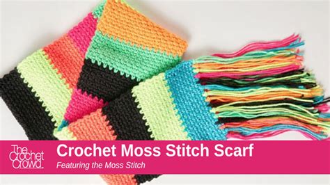 Crochet Moss Stitch Scarf Pattern + Tutorial | The Crochet Crowd