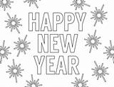 Free Happy New Year Coloring Pages sketch template