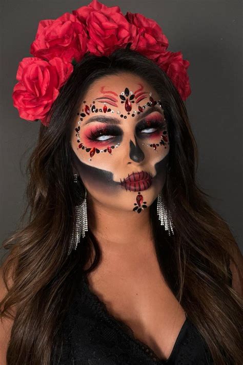 Halloween Catrina Makeup Look Beautiful Halloween Makeup, Creepy Halloween Makeup, Halloween ...