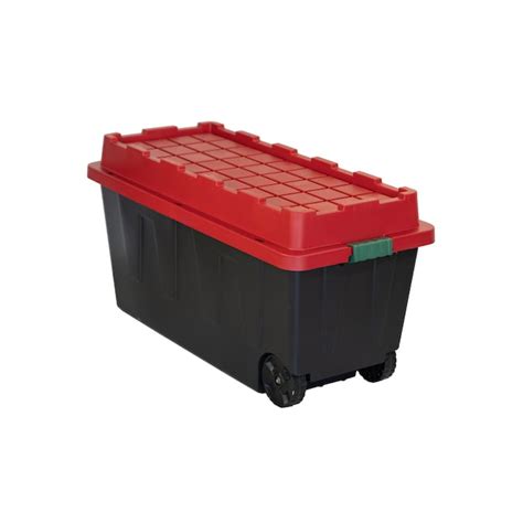 Centrex 64-Gallon (256-Quart) Green Holiday Tote with Latching Lid in the Plastic Storage Totes ...