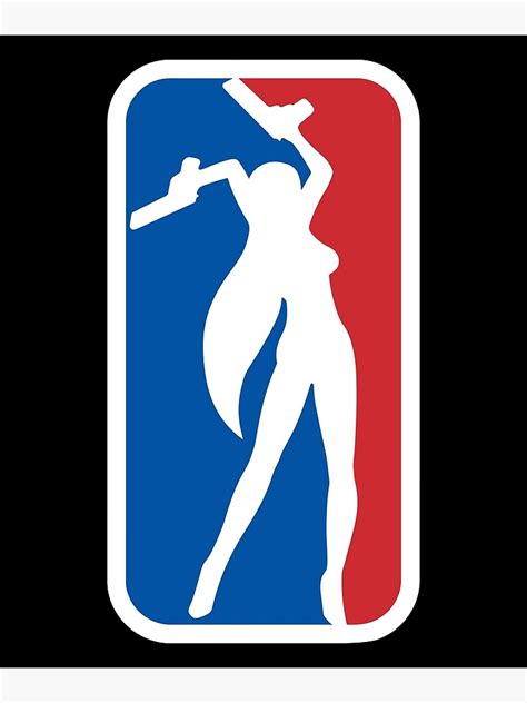 "Anime nba parody logo" Poster for Sale by podlousy | Redbubble