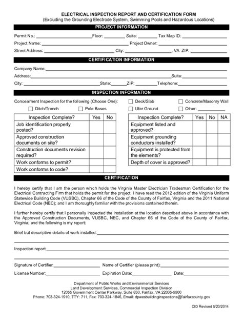 Electrical Inspection Report Template 2014-2024 Form - Fill Out and Sign Printable PDF Template ...