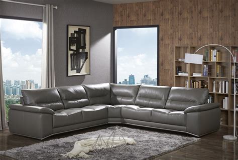 Graceful Leather Corner Sectional Sofa Chula Vista California Nicoletti ...