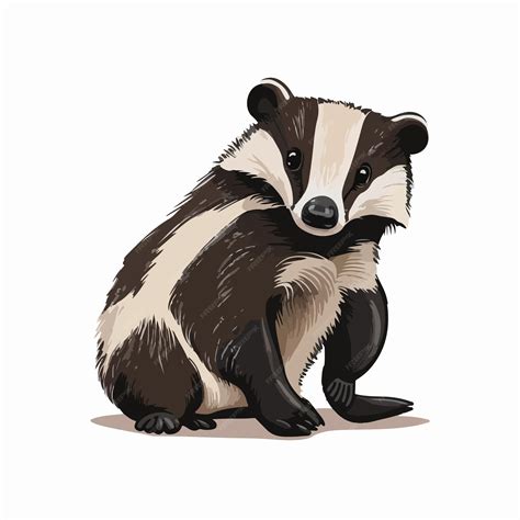 Premium Vector | Vector cute badger cartoon style